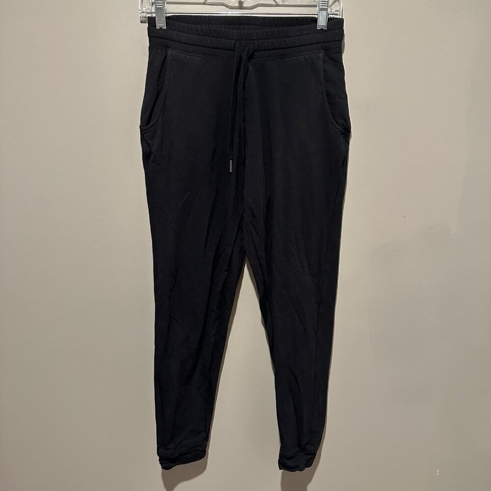 Tasc Active Lounge Jogger Sweat Pants Womens Small Black Activewear Organic